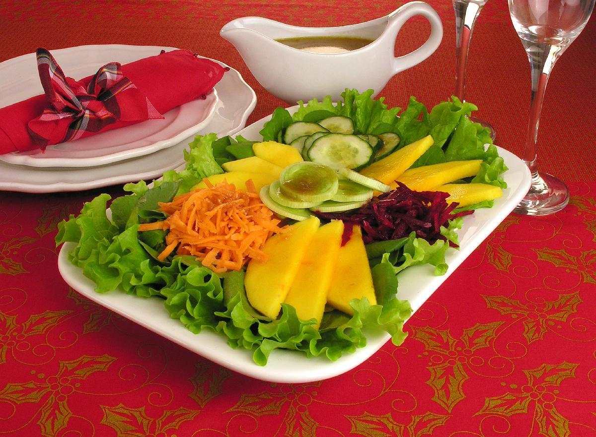 Salada com manga 
