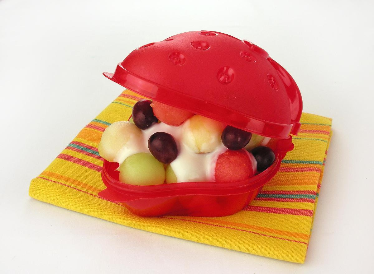 Salada de frutas de bolinhas 