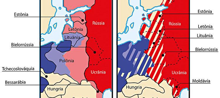 Quais eram os limites territoriais propostos no acordo Molotov-Ribbentrop? 