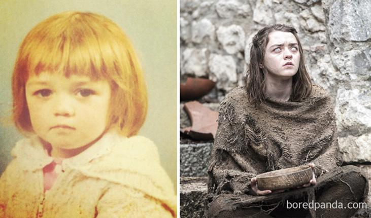 Maisie Williams antes e depois GOT