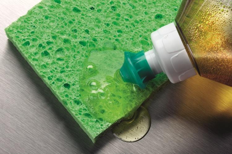 esponja,verde,detergente