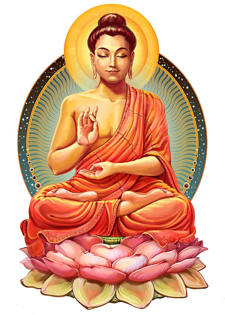 estatua de buda meditando concentrado mantra