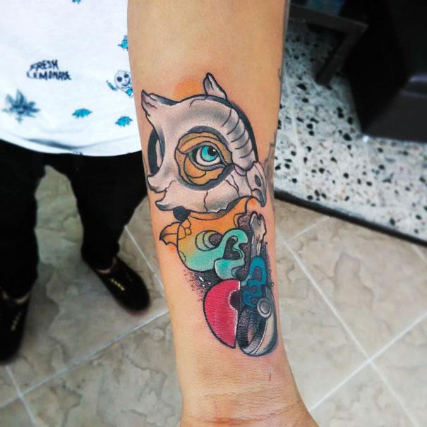 Tatuagem de Pokémon Cubone