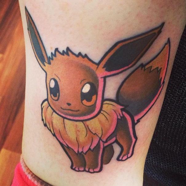 Tatuagem de Pokémon Eevee