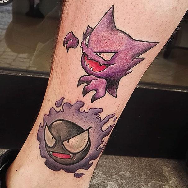 Tatuagem de Pokémon Gastly