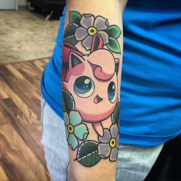 Tatuagem de Pokémon Jigglypuff