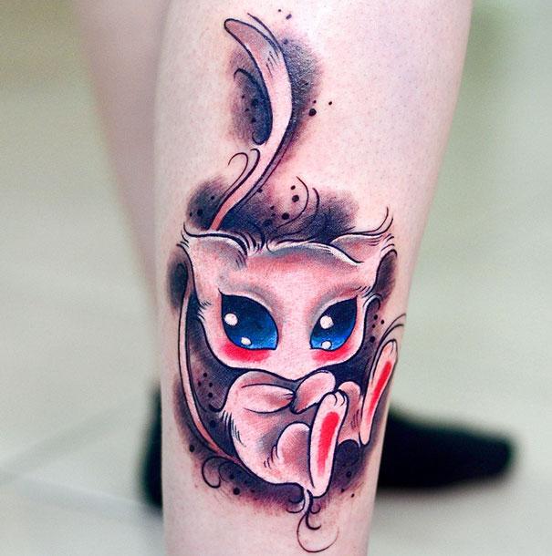 Tatuagem de Pokémon Mew