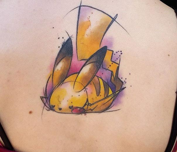 Tatuagem de Pokémon Pikachu