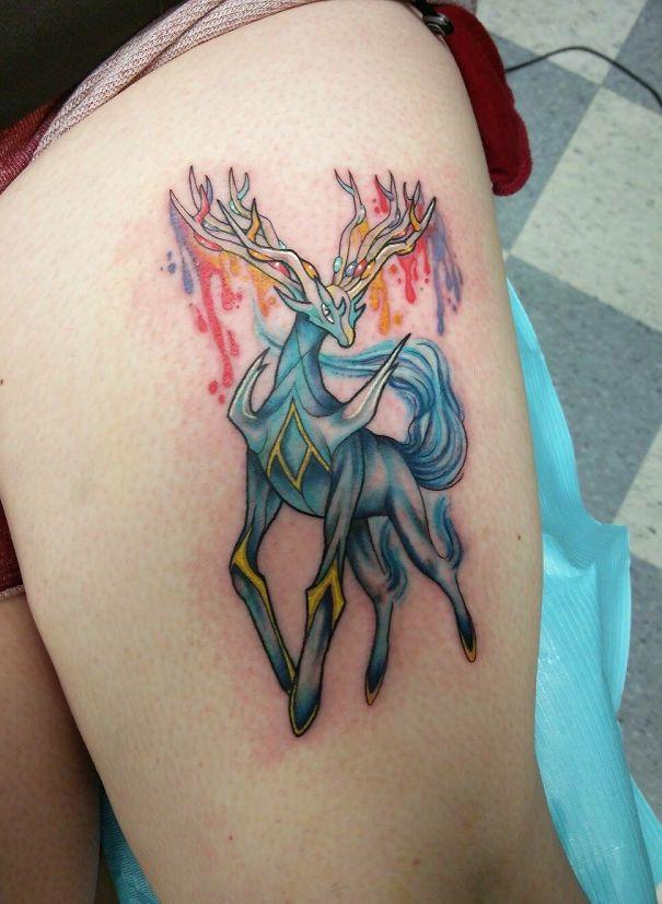 Tatuagem de Pokémon Xerneas