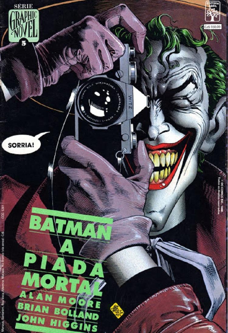 capa e texto que um dos nomes eternizaram do batman a piada mortal