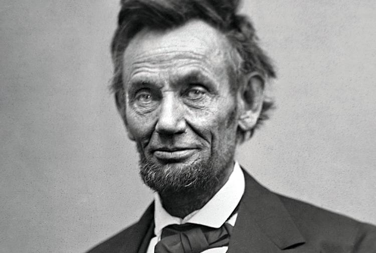 Foto de Abraham Lincoln em preto e branco
