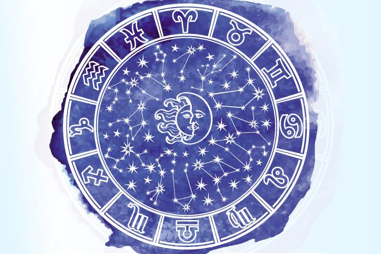 Mandala azul com os signos/mito
