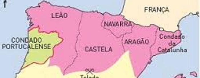mapa da região de Castela na Espanha