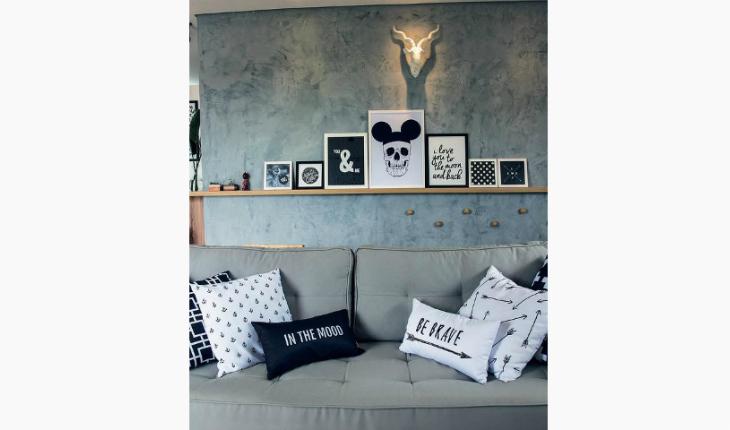 perfis de apartamentos no instagram sala apto casalegre quadros na parede