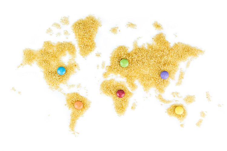 mapa, mundi, amarelo, países