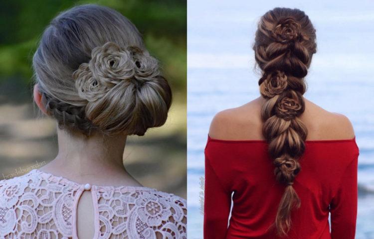 Penteados em forma de flor fazem sucesso nas redes sociais
