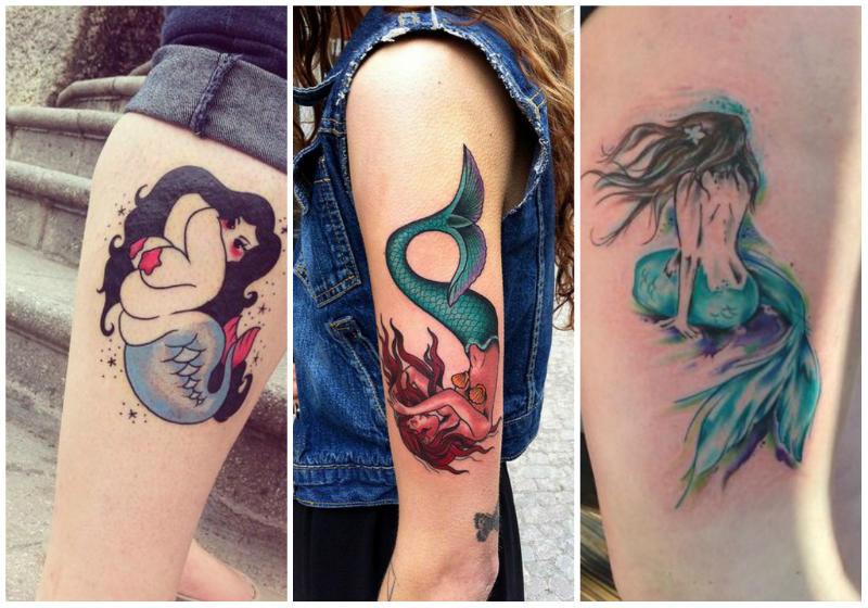 Tatuagem sereias colorida pinterest