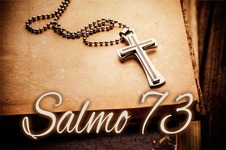 Crucifixo e escrito salmo 73