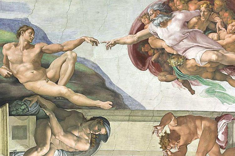 pintura de Michelangelo, no qual ele representa Deus