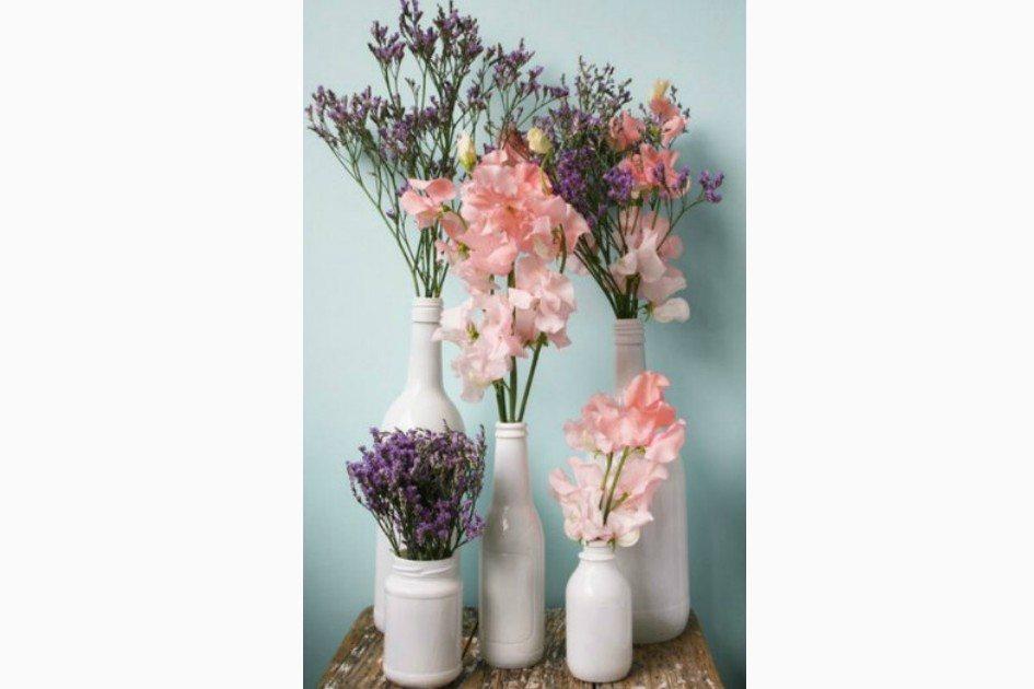 decoração romântica arranjo de flores coloridas pinterest