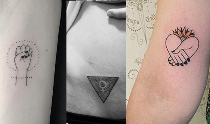 Seleção de Tatuagens feministas pequenas