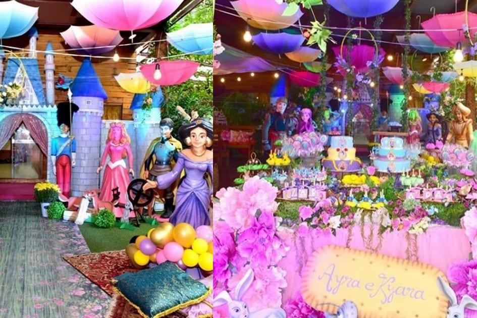 Festa de aniversário das filhas de Malvino Salvador é inspirada na Disney
