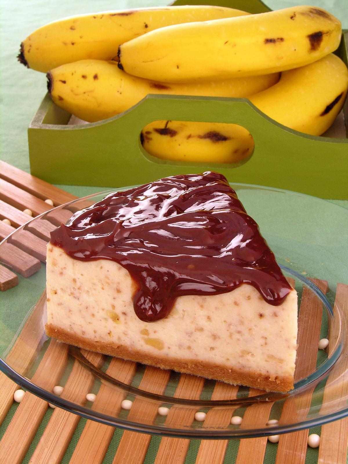 Torta de banana com chocolate 