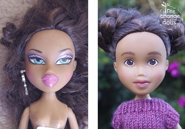 Uma mãe australiana decidiu retirar toda a maquiagem das bonecas de sua filha. Confira aqui como foi o resultado dessa transformação!