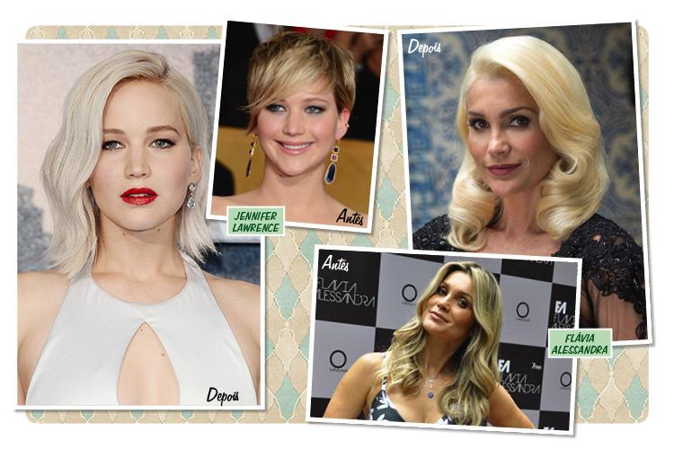 Veja o antes e depois das famosas que já platinaram o cabelo 
