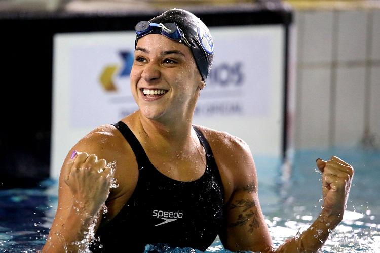 A nadadora olímpica Joanna Maranhão representava o Brasil na prova dos 200 metros medley, mas foi ofendida depois da eliminação