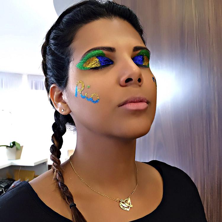 Aprenda a fazer um passo a passo de make para as Olimpíadas com as cores do Brasil: você vai ficar linda e pronta para a torcida!