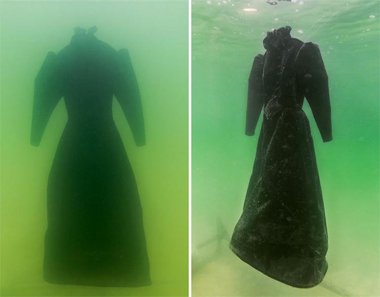 Artista israelita deixou um vestido sob o Mar Morto por dois anos para fazer um projeto. O resultado vai te surpreender! Confira.