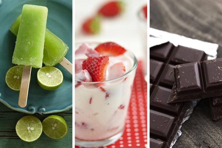 Chocolate, picolé, gelatina, iogurte... A lista de doces deliciosos que você pode comer durante a dieta é grande! Saiba os benefícios de cada um