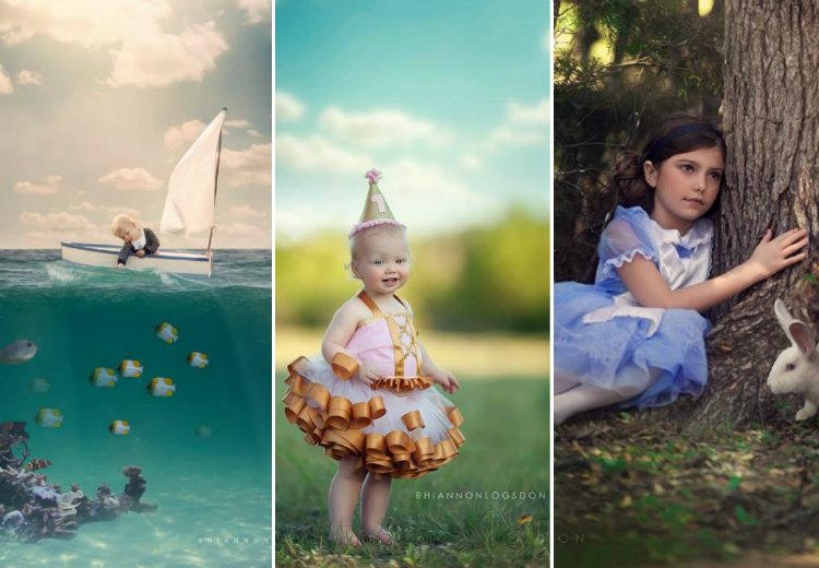 A fotográfa Rhiannon Logsdon acredita no poder dos sonhos e transforma fotos de crianças e bebês em pequenos contos de fada. Confira!