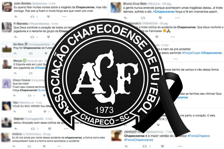 Tragédia do Chapecoense gera comoção nas redes sociais 