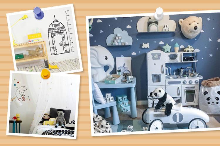 Adesivo de parede é mais barato e criativo para decorar quarto de criança 