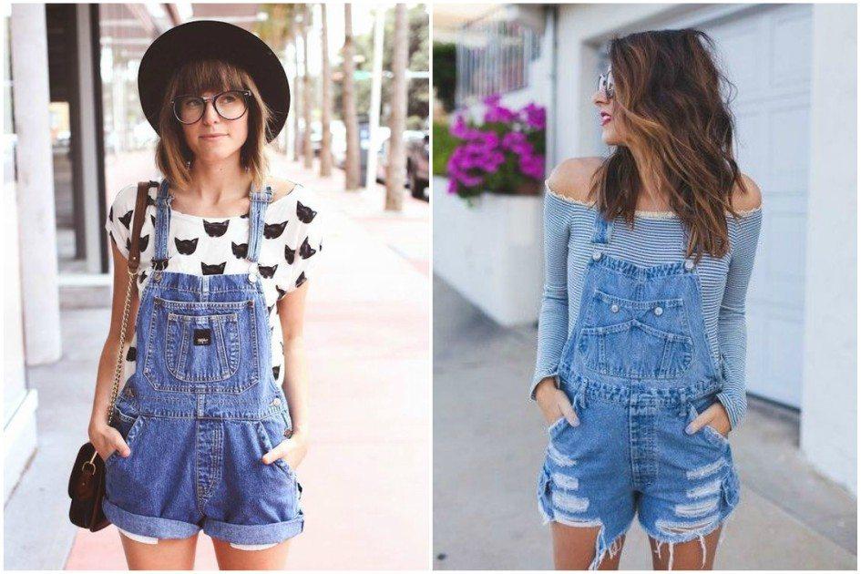 As tendências para o verão não param de pipocar! Agora é a vez da jardineira jeans curta dar o ar da graças pelas ruas em looks despojados ou chiques!