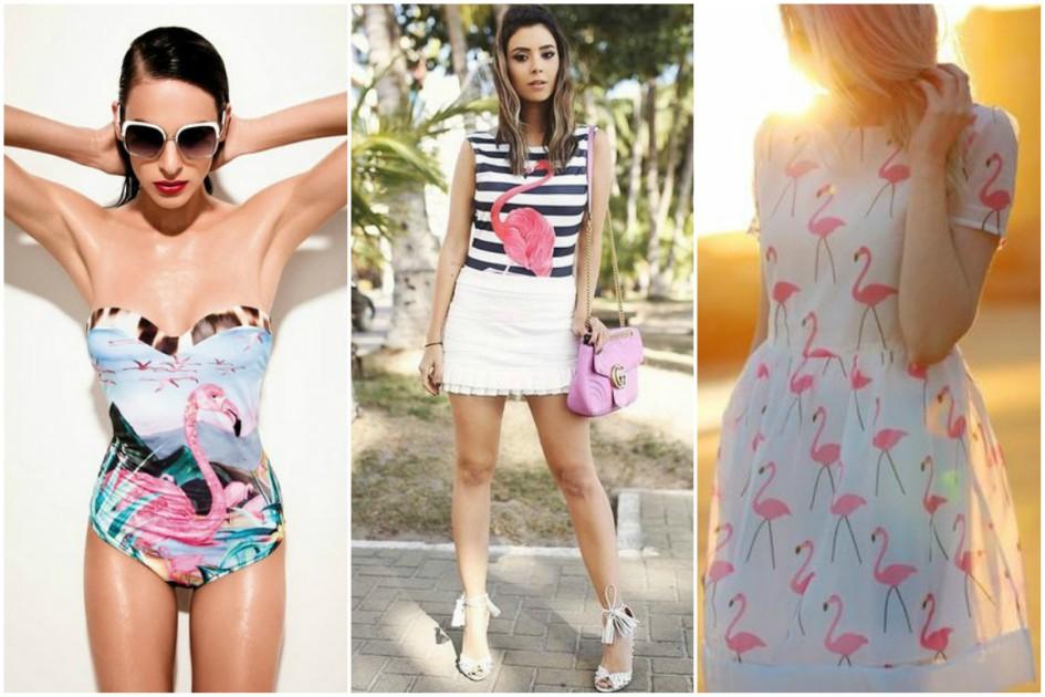 Você já deve ter se deparado nas ruas ou em fotos de fashionistas com a tendência da vez: a estampa de flamingo! A ave está em alta no mundo fashion!
