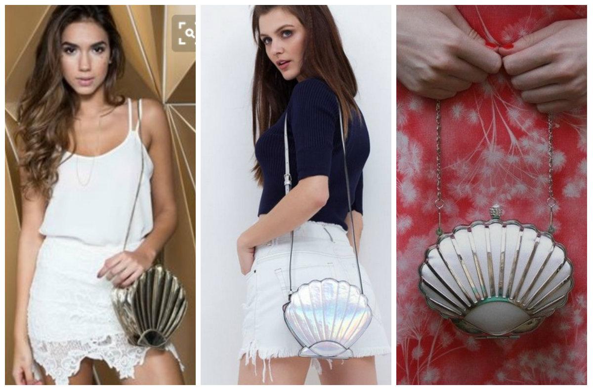 A tendência sereismo está bombando e um acessório caiu no gosto das mulheres: a bolsa de concha. Confira fotos de looks com o item e se inspire!