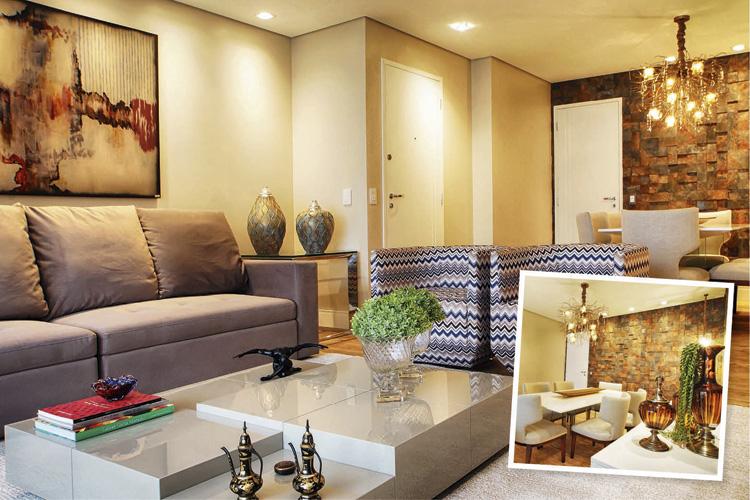 A integração dos cômodos garante mais funcionalidade para o lar, ainda mais e o espaço for pequeno. Transforme as salas em um só ambiente aconchegante!