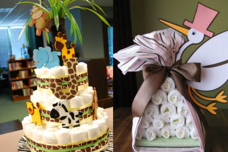 Inspire-se com 10 ideias criativas e charmosas de bolo de fraldas 
