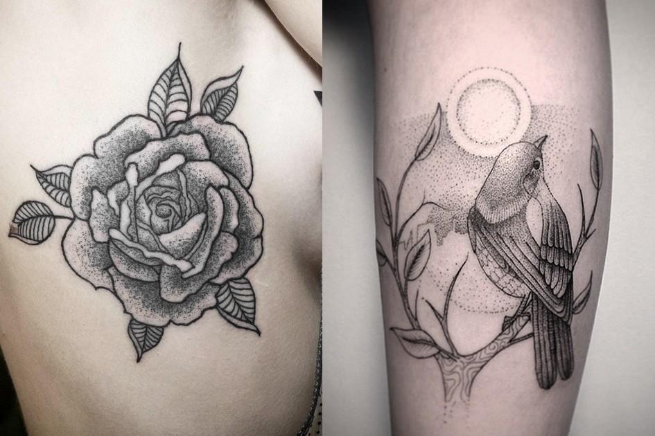 12 tatuagens de pontilhismo para copiar e se inspirar 