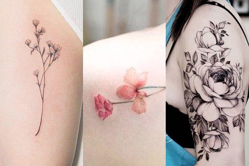 A tatuagem de flor representa a feminilidade e a beleza! Inspire-se em desenhos de tattoos pequenas e grandes e escolha a que melhor te representa