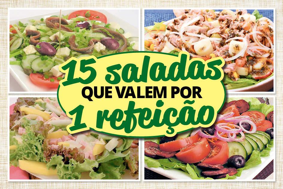 As saladas são ótimas, porém, comer as folhas, pura e simplesmente, pode ser um pouco enjoativo. Confira 15 ideias de saladas que valem por uma refeição!