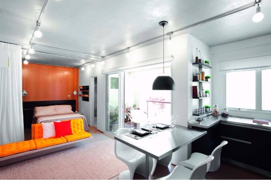 Compacto multiuso: inspire-se no design arrojado deste apartamento de apenas 38m²! 