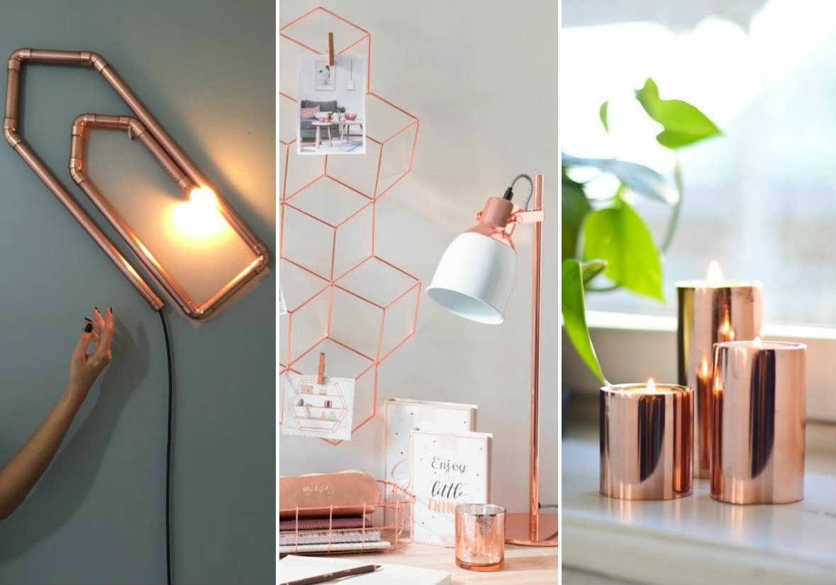 A cor cobre na decoração dá um toque moderno, elegante e jovial nos ambientes. Confira ideias criativas e funcionais de objetos na cor do momento