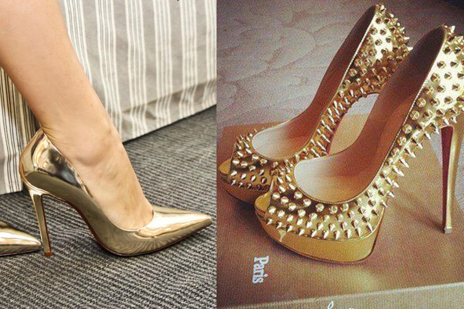 Aprenda a montar um look maravilhoso com sapatos dourados 