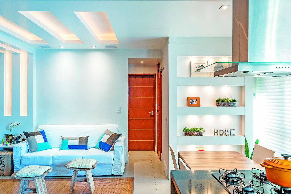 Apartamento pequeno: confira o projeto com cômodos integrados 