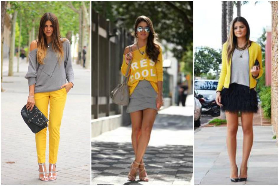 Looks cinza e amarelo: uma combinação alegre e estilosa 