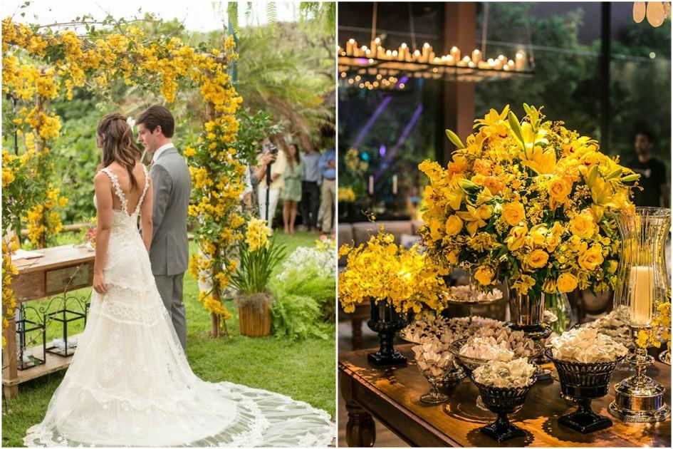 13 ideias para decoração de casamento em tons de amarelo 
